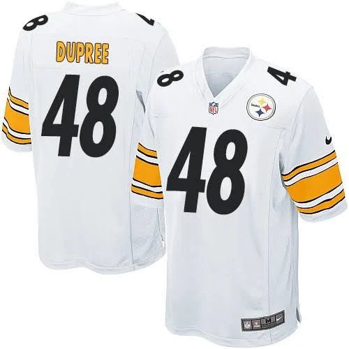 Men Pittsburgh Steelers #48 Bud Dupree Nike White Game NFL Jersey